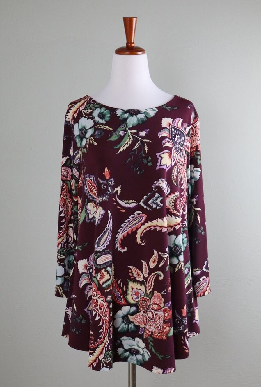 CHICO'S Travelers NWT Lattice Detail Slinky Top Size 1 US 8 / 10 / Medium